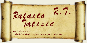 Rafailo Tatišić vizit kartica